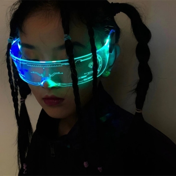 LED Luminous Sunglasses - Vintage Punk Style for Men and Women, Perfect for Parties and Christmas