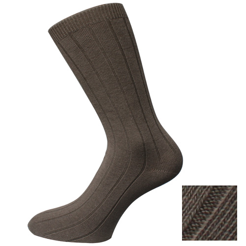 Marrom Classic Liso Men&#39;s Socks
