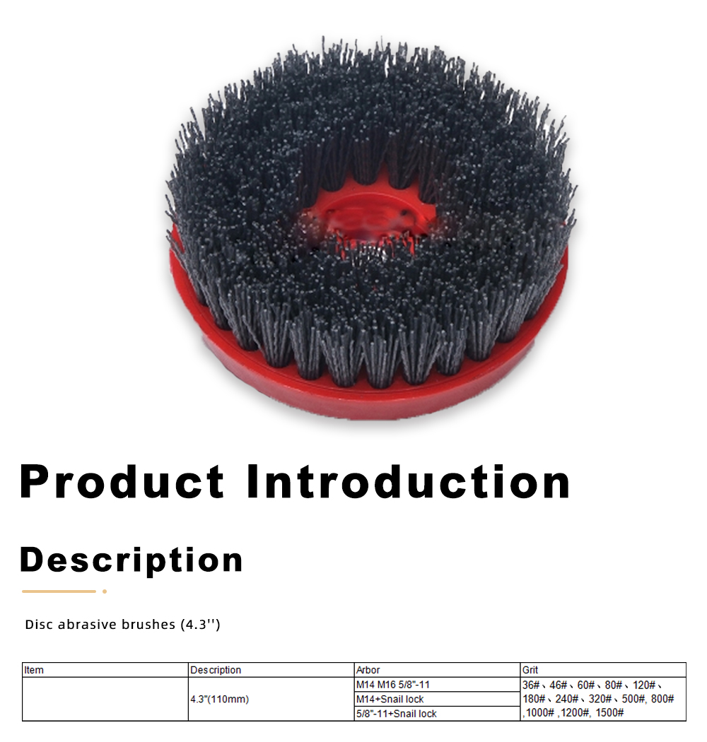 Disc abrasive brushes (4.3'') x