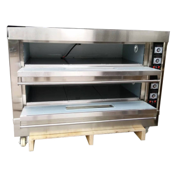 蒸気付き商用ステンレススチールデッキオーブン-12 -Tray3デッキベーカリーオーブン（ガスまたは電気）