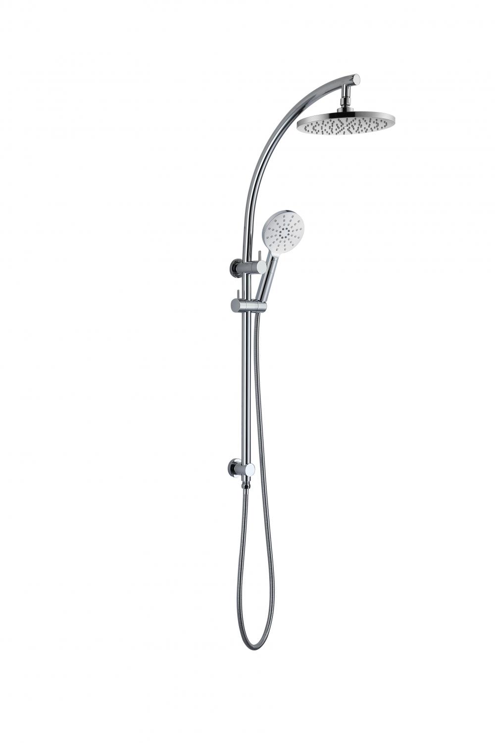 Chrome Exposed Shower Faucet With ABS Handheld Shower