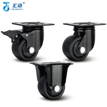 2/3 Inch Black Low Gravity Nylon Scaffolding Trolley Caster for Industrial Furniture, Cabinets & Containers with Universal Brake Wheel