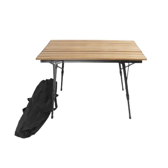 Popular Solid Wood Egg Roll Picnic Dining Table for Easy Carrying and Hot Sale