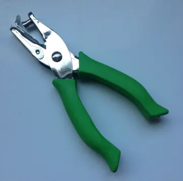plier 1 hole paper punch with rubber handle