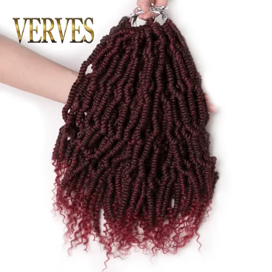 Spring Twist culry kinky Crochet Braid Hair Extensions 12 inch,24 strands/pack Synthetic ombre afro kinky twist hair extensions