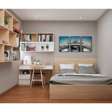 Projeto de mesa de estudo para o quarto que economiza espaço