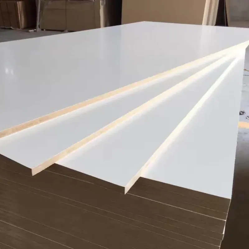 Warm White UV Melamine MDF Board for Furniture