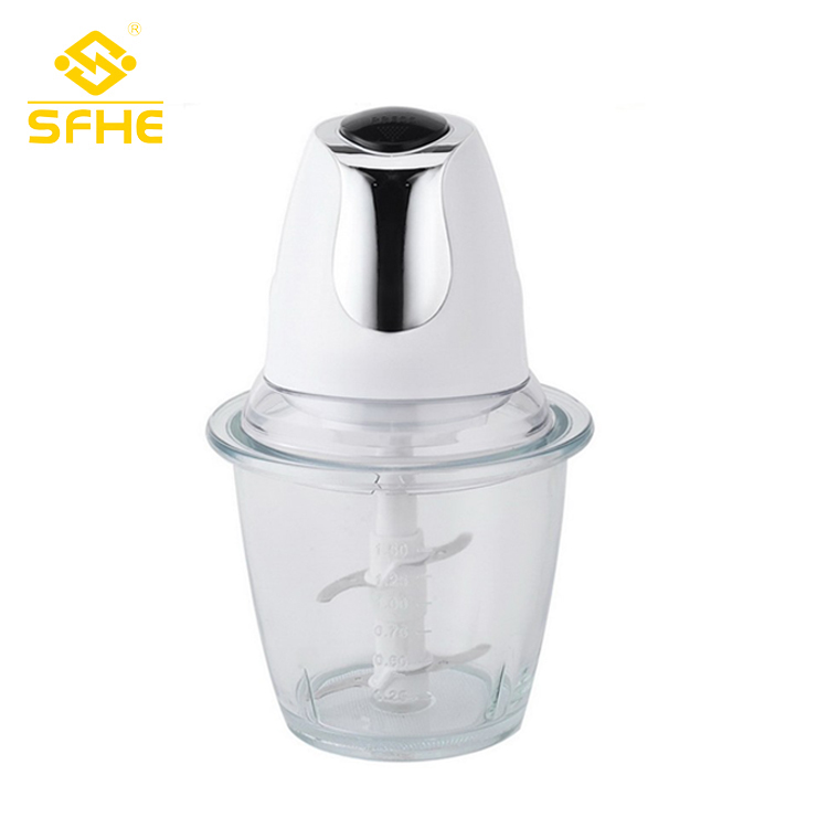 Vegetable Electric Button Food Chopper mit Glasschale