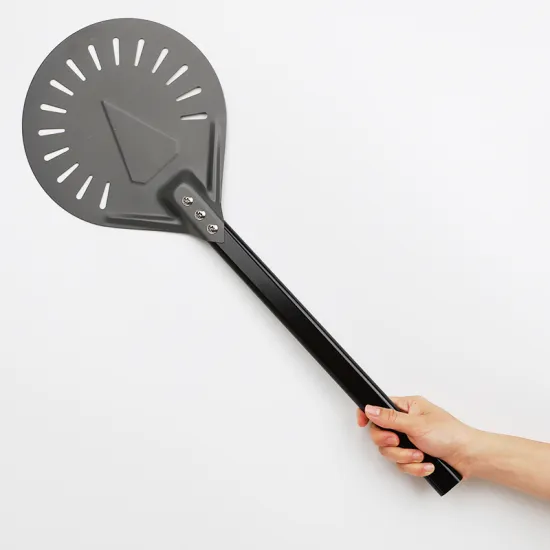 Pizza Accessory lightweight Durable non-stick anti-scratch pizza turning peel Hard Anodized Aluminum  Perforated Pizza Peel