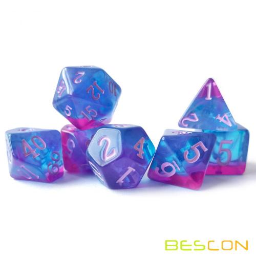 Nebula Glitter Sparkle Mixed Polyhedral DND Dice for RPG MTG Table Game Dice