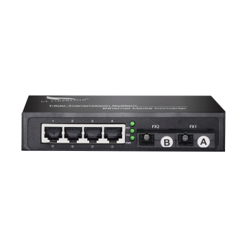 2 Optical and 4 Electrical Single Mode Single Fiber 10/100/1000M WDM Metal Durable Media Converter for LED Billboards