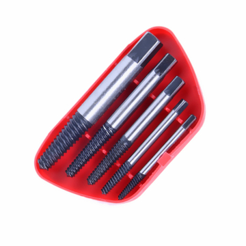 5pcs Estrattore a vite del tubo danneggiato e set di smacci per gli strumenti di riparazione dei bulloni (1#-5#, 3-18mm)