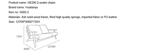 Fabric 2-Seater Sofa