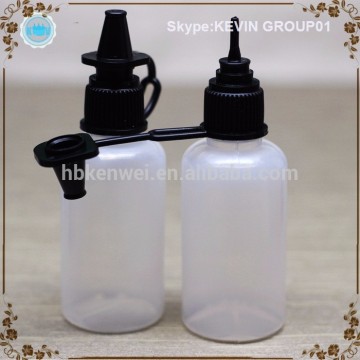 plastic type pet plastic e-cigarette liquid oil bottles and twice cap