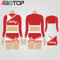 Roupas de torcida vermelhas personalizadas uniformes de torcida