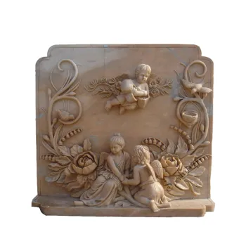 Natural Marble Statue Stone Carving Wall Panel Relief
