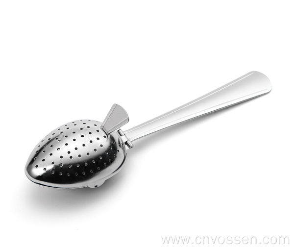 Stainless Steel Long Handle Oval Shaped Tea