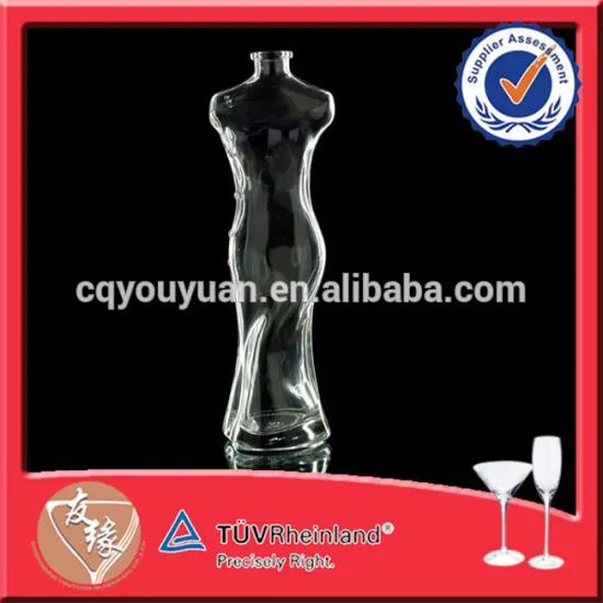 Custom Design 375ML Frosted Ice Wine Glass Bottle with Cork Top 375ML Flask Glass Bottle