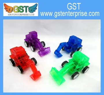 Clear Color Toy Pullback Construction Vehicles