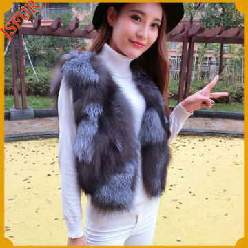 2016 Genuine Fox Fur Waistcoat For Women Cheap Fur Vest