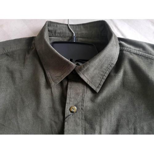 Men Casual Long Sleeve Shirt Men Casual 2 Pockets Corduroy Long Sleeve Shirt Factory