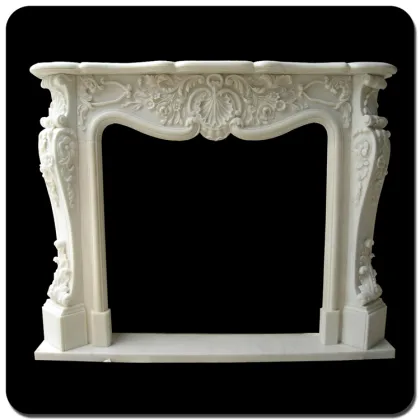 Antique louis-xv-style fireplace stone carving marble fireplace