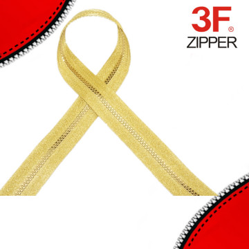 Golden Shine Teeth Garment Plastic Zipper rolls