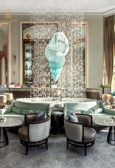 Extra large led foyer globe glass chandelier