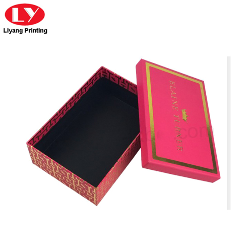 पूर्ण डिजाइन गोल्ड हॉट स्टैम्पिंग रेड बॉक्स