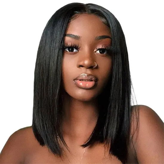 Super Deal Fast Selling Brazilian Human Hiar Bob Lace Front Wigs, 8 10 12 inch Short Bob Lace Front Wig