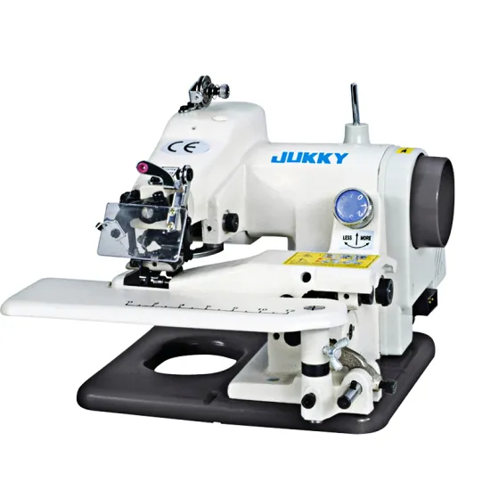 JUKKY JK500 Mini Blindstitch Machine: High-Speed Flat-Bed Manual Feed Sewing Solution