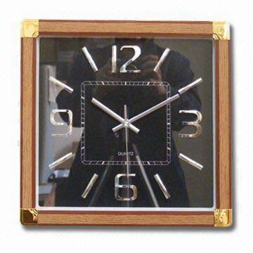 36 x 34.5cm Wall Clock, Available in Various Colors and Finish, Customized Logos are Accepted