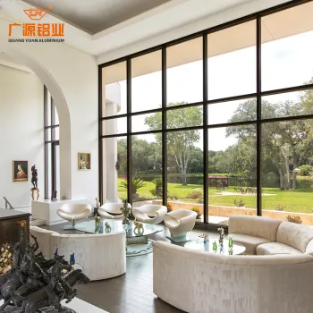 Modern Aluminum Fixed Windows with Large Insulating Glass for Soundproofing