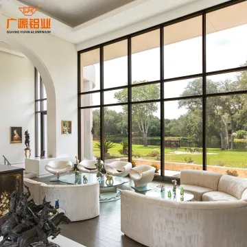 Modern Aluminum Fixed Windows with Large Insulating Glass for Soundproofing