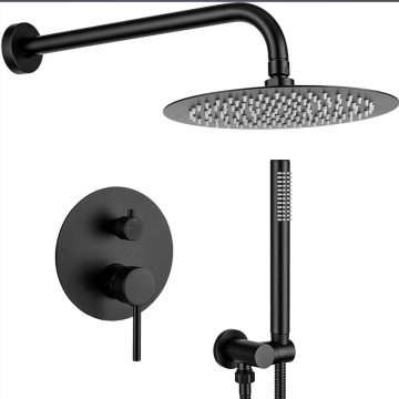 Matte Black Bhower Faucet วาล์วติดตั้งระดับไฮเอนด์