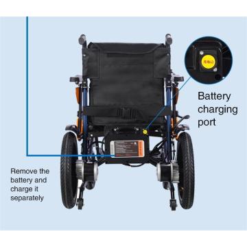 Dobragem rápida para uso em uma cadeira de rodas elétrica