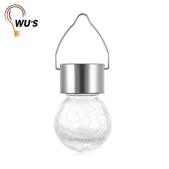 With quality warrantee factory supply solar crackle glass ball lights