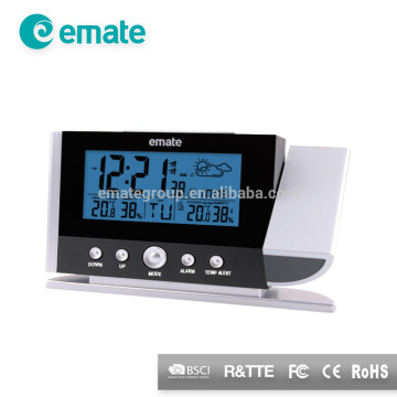 Projection Weather Station Alarm Clock with Ourdoor Temperature
