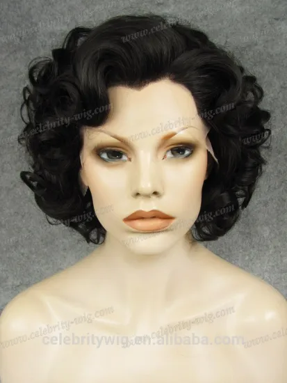 big curly short hairstyle synthetic wigs lace front box braid wig