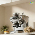 Cafetera espresso de acero inoxidable estilo retro