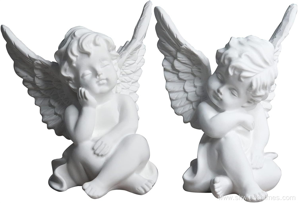 Two Sets of Little Angel Statue Figurines