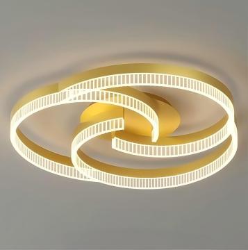 Nordic Minimalist Gold Circular LED Ceiling Light