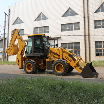 COMPACT 2,5 tonne CE Certified 4x4 Wheeld Excavator chargeur avec moteur diesel et émissions en option Euro5 / EPA4