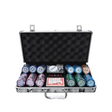 cusotm clay poker set suitcase aluminum 300 chips