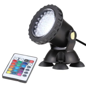 Luz de Aquário Submerso Remoto Spotlight, 36 LED de paisagem liderada