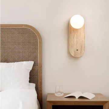 Modern Wabi Sabi Yellow Natural Stone Wall Light
