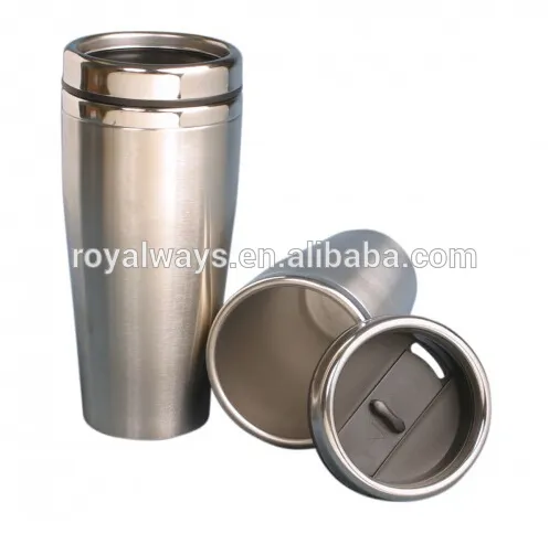 fashion double wall stainless steel travel mug with lid