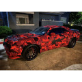 Bape Ape Design Red&Black Camouflage Digital Vinyl Wrap