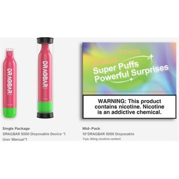 Disposable Vape Kit Dragbar 5000 Puffs