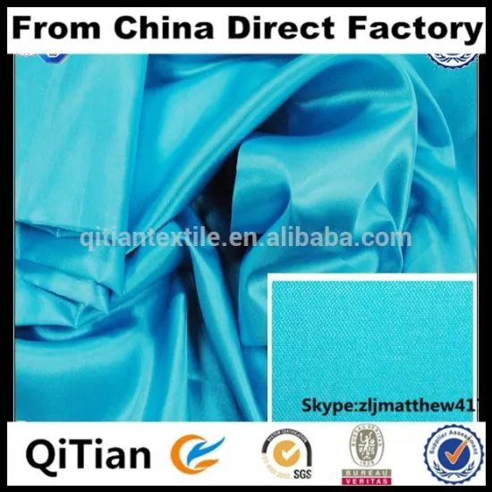Polyester Cheap satin fabric for dress